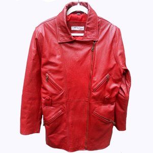 Vintage Tower Hill Sport Red Leather jacket M